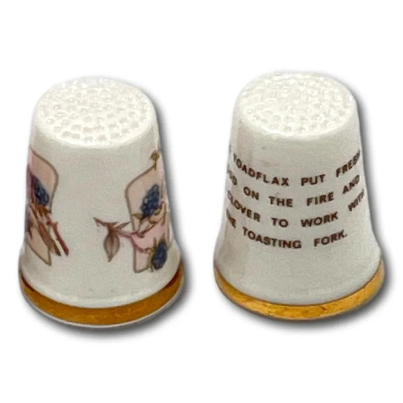 Royal Doulton Thimble Lot 4 Brambly Spring Summer Autumn Winter Jill Bakem - Picture 5 of 10